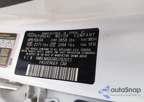 2024 Hyundai Elantra Sel from USA, damaged, VIN KMHLM4DG9RU782011